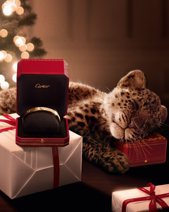 Les bébés panthères Cartier, stars de la campagne de Noël 2025