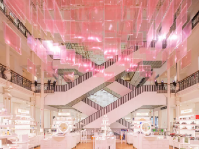 Aux Beaux Carrés : Le Bon Marché invite Daniel Buren pour une expo événement