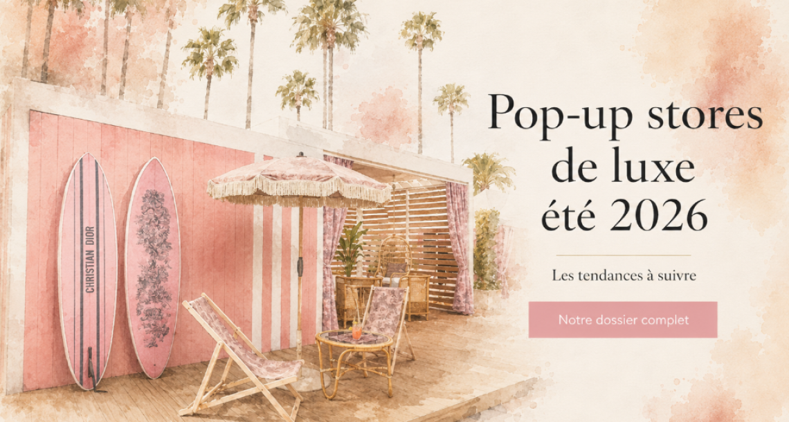 Pop-up stores de luxe été 2026 : les stratégies qui redessinent le retail saisonnier