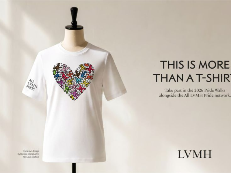 Louis Vuitton signe le t-shirt Pride 2026 de LVMH