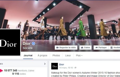 Dior investit dans la publicité digitale sur Facebook