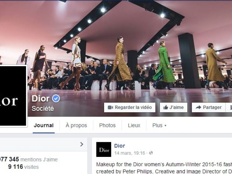 Dior investit dans la publicité digitale sur Facebook
